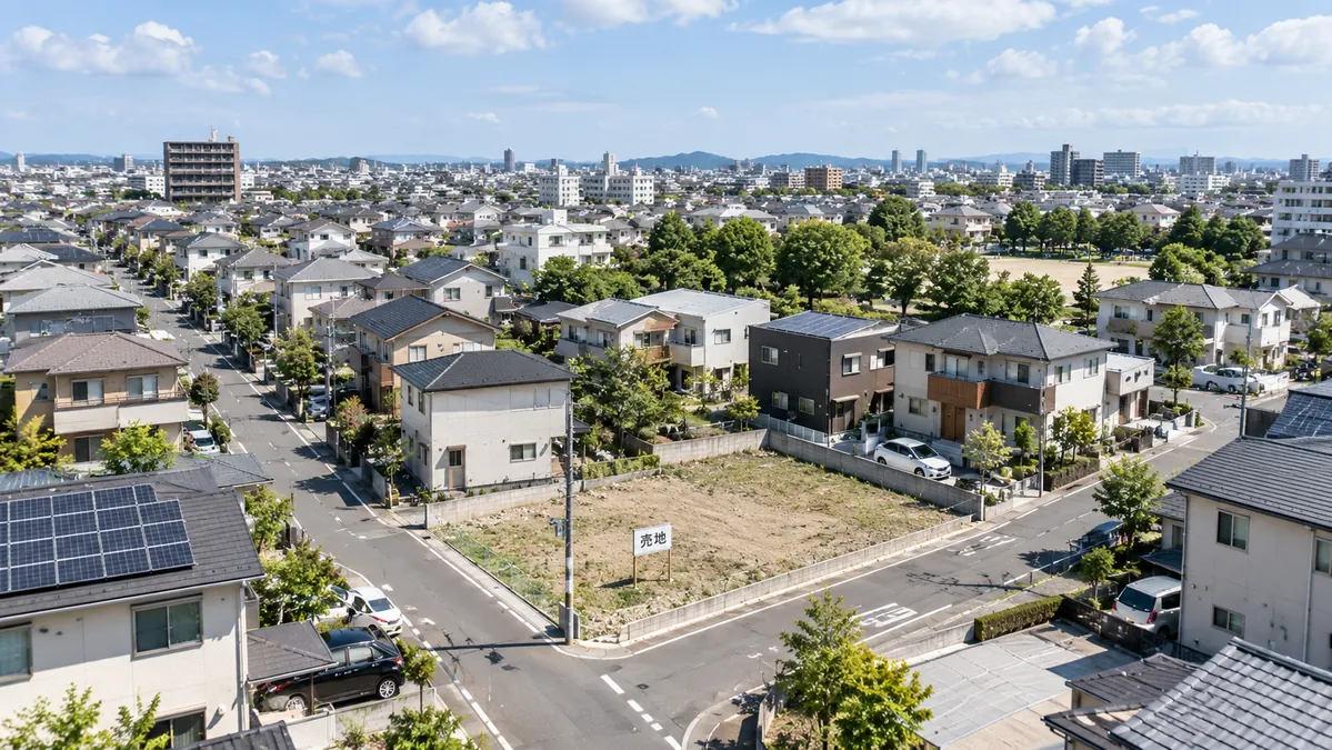 土地探しを想起させる日本の住宅地